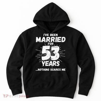 Couples Married 53 Years Funny 53rd Wedding Anniversary Hoodie