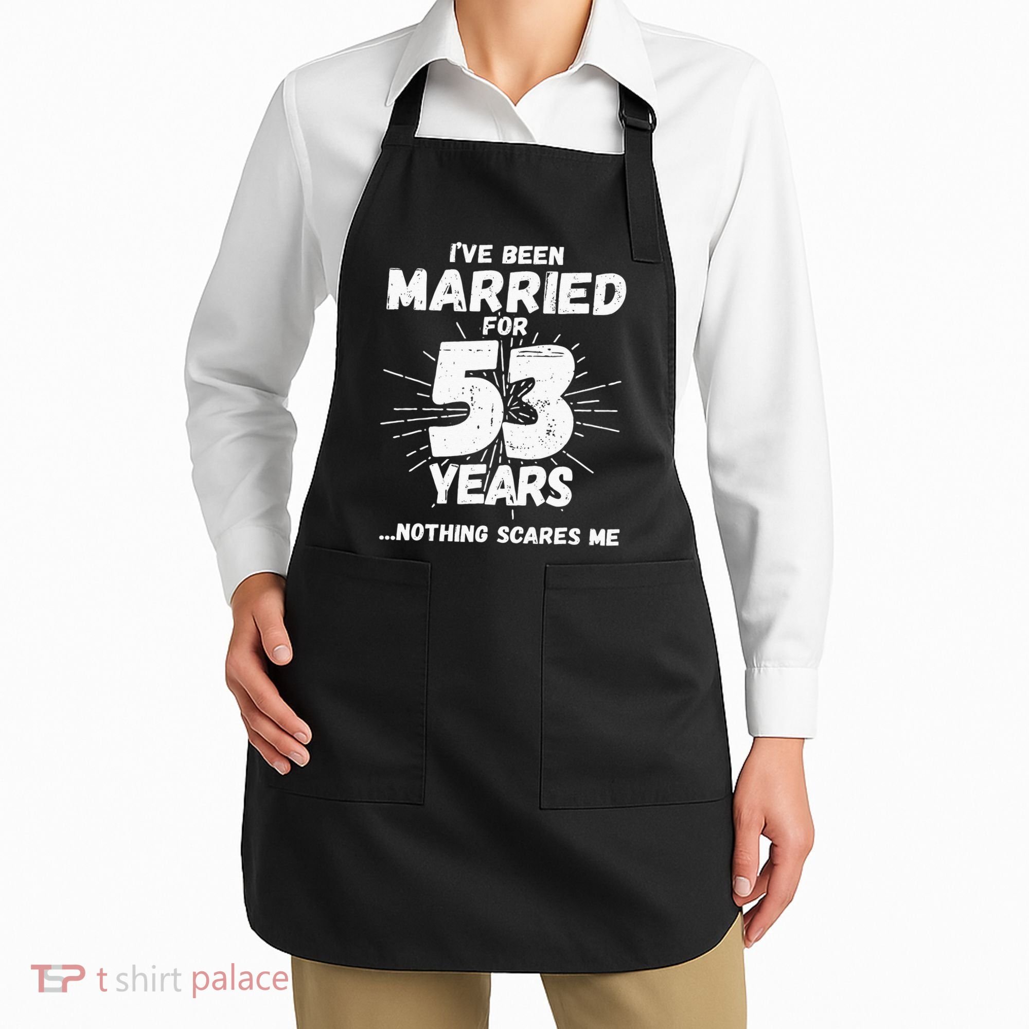 Couples Married 53 Years Funny 53rd Wedding Anniversary Apron