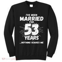 Couples Married 53 Years Funny 53rd Wedding Anniversary Sweatshirt thumb 0
