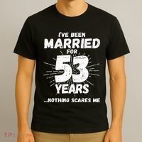 Couples Married 53 Years Funny 53rd Wedding Anniversary T-Shirt thumb 3