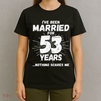 Couples Married 53 Years Funny 53rd Wedding Anniversary T-Shirt thumb 4
