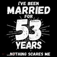 Couples Married 53 Years Funny 53rd Wedding Anniversary Women's Hoodie thumb 2