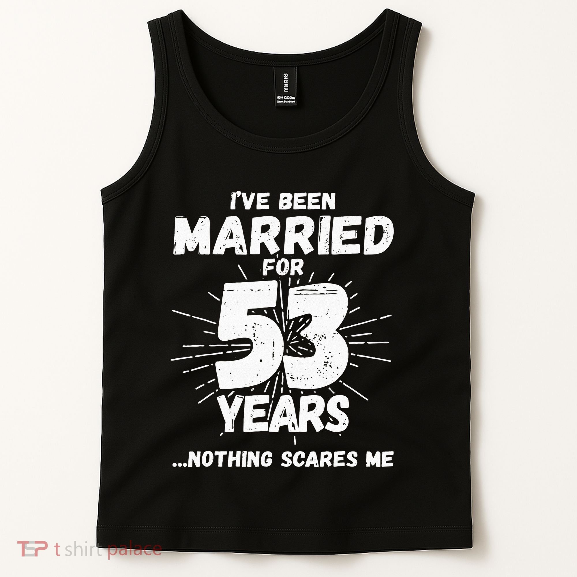 Couples Married 53 Years Funny 53rd Wedding Anniversary Tank Top