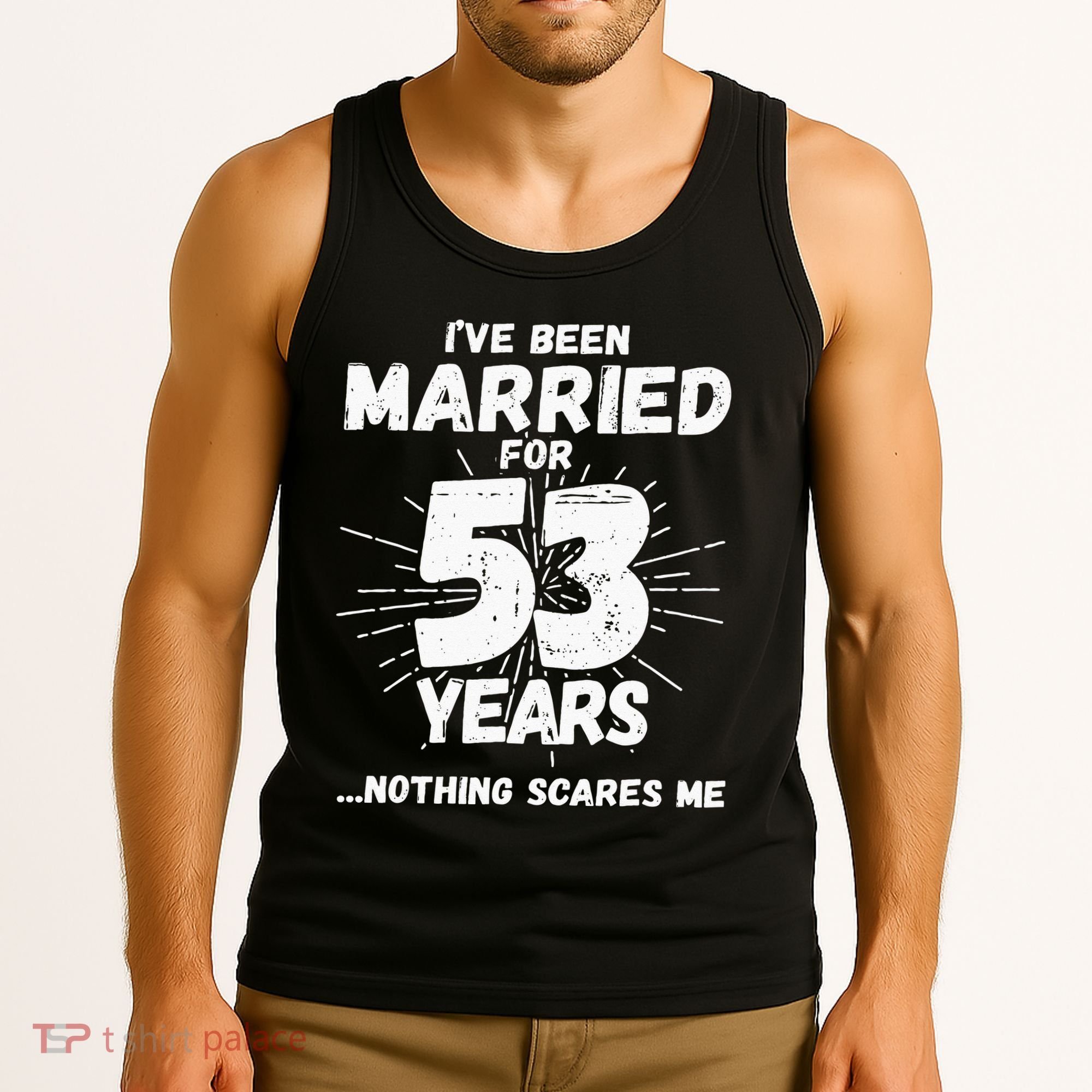 Couples Married 53 Years Funny 53rd Wedding Anniversary Tank Top