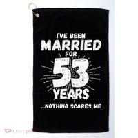 Couples Married 53 Years Funny 53rd Wedding Anniversary Golf Towel thumb 0