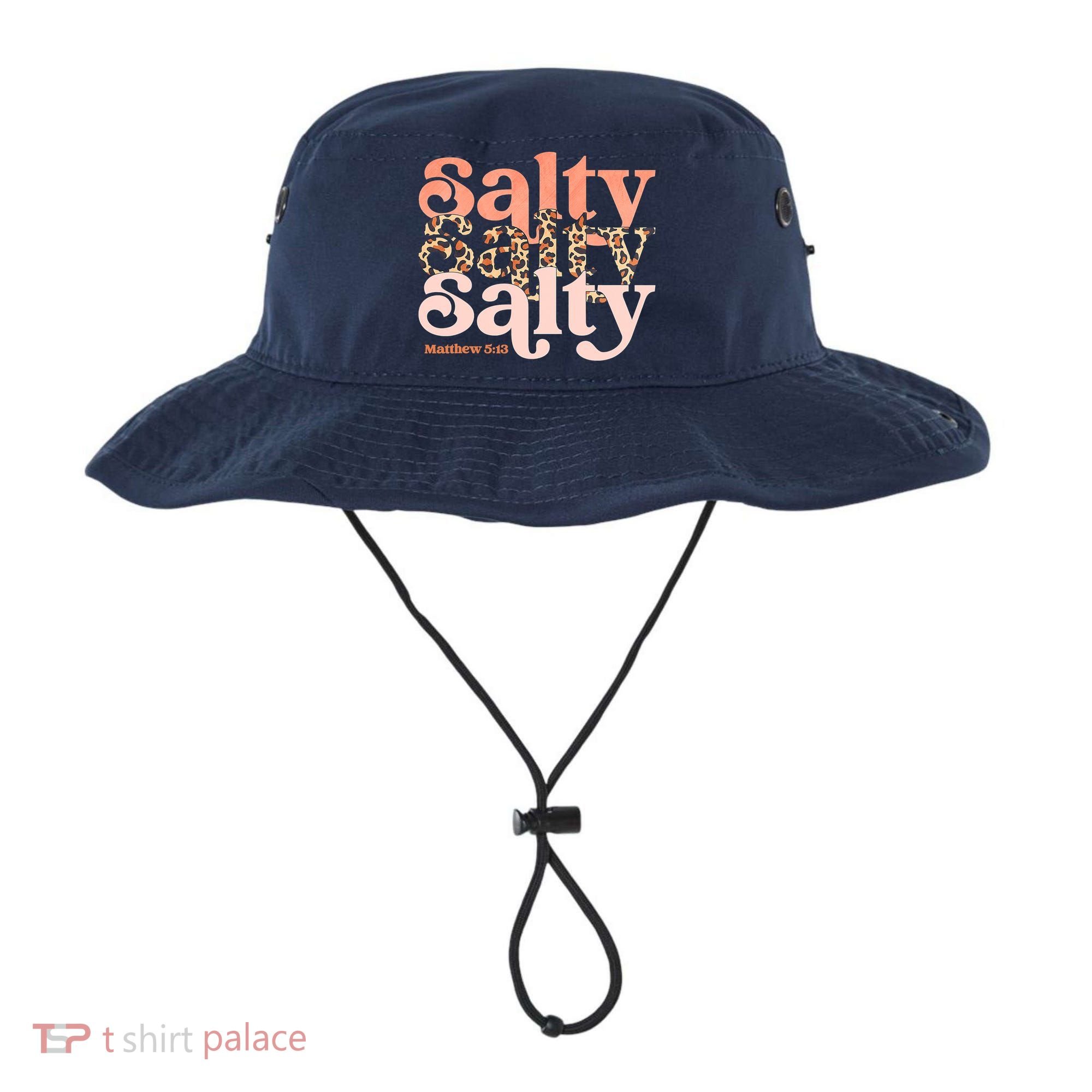 Christian Matthew 513 Stay Salty Faith Vibes Jesus Leopard Bucket Hat
