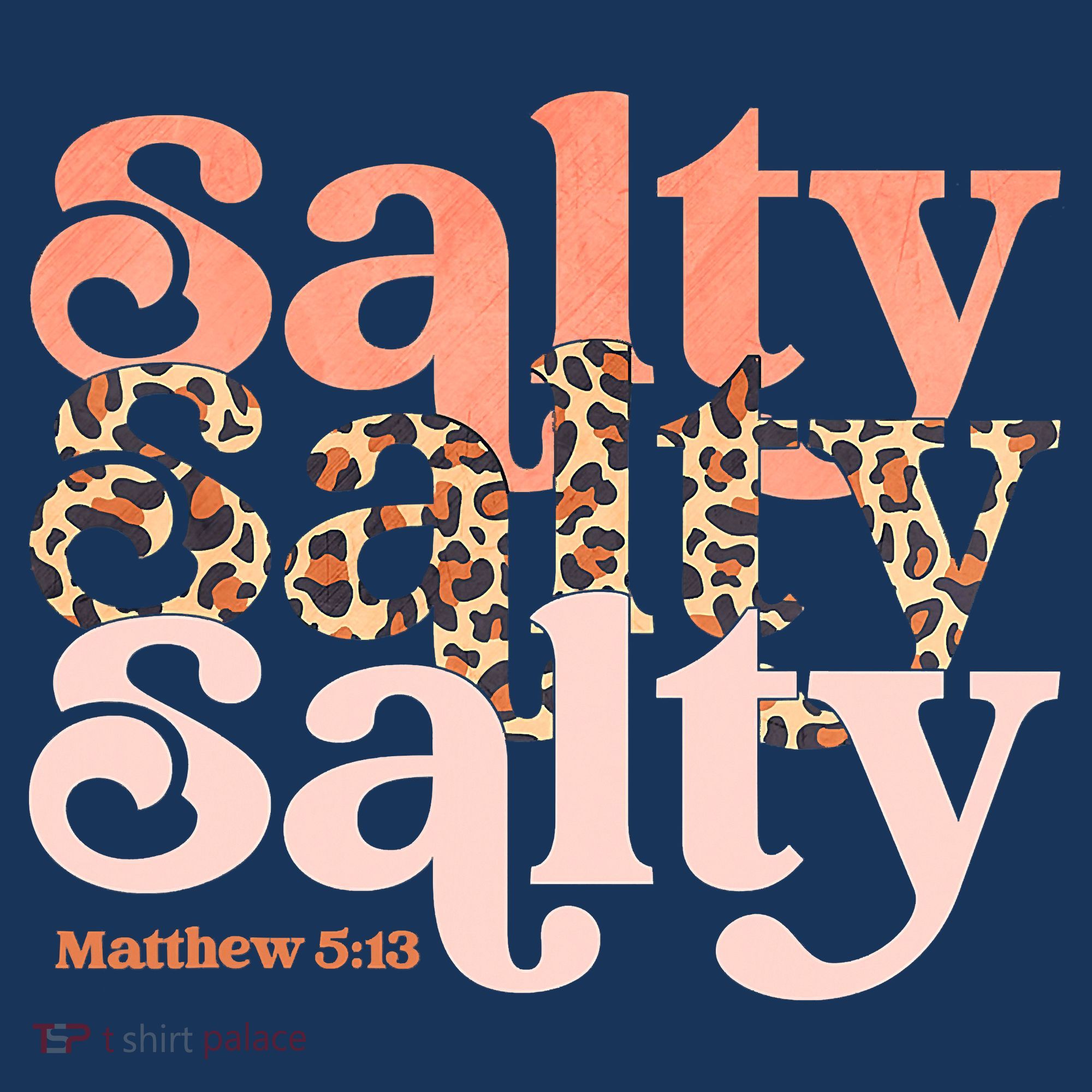 Christian Matthew 513 Stay Salty Faith Vibes Jesus Leopard Women's Hoodie