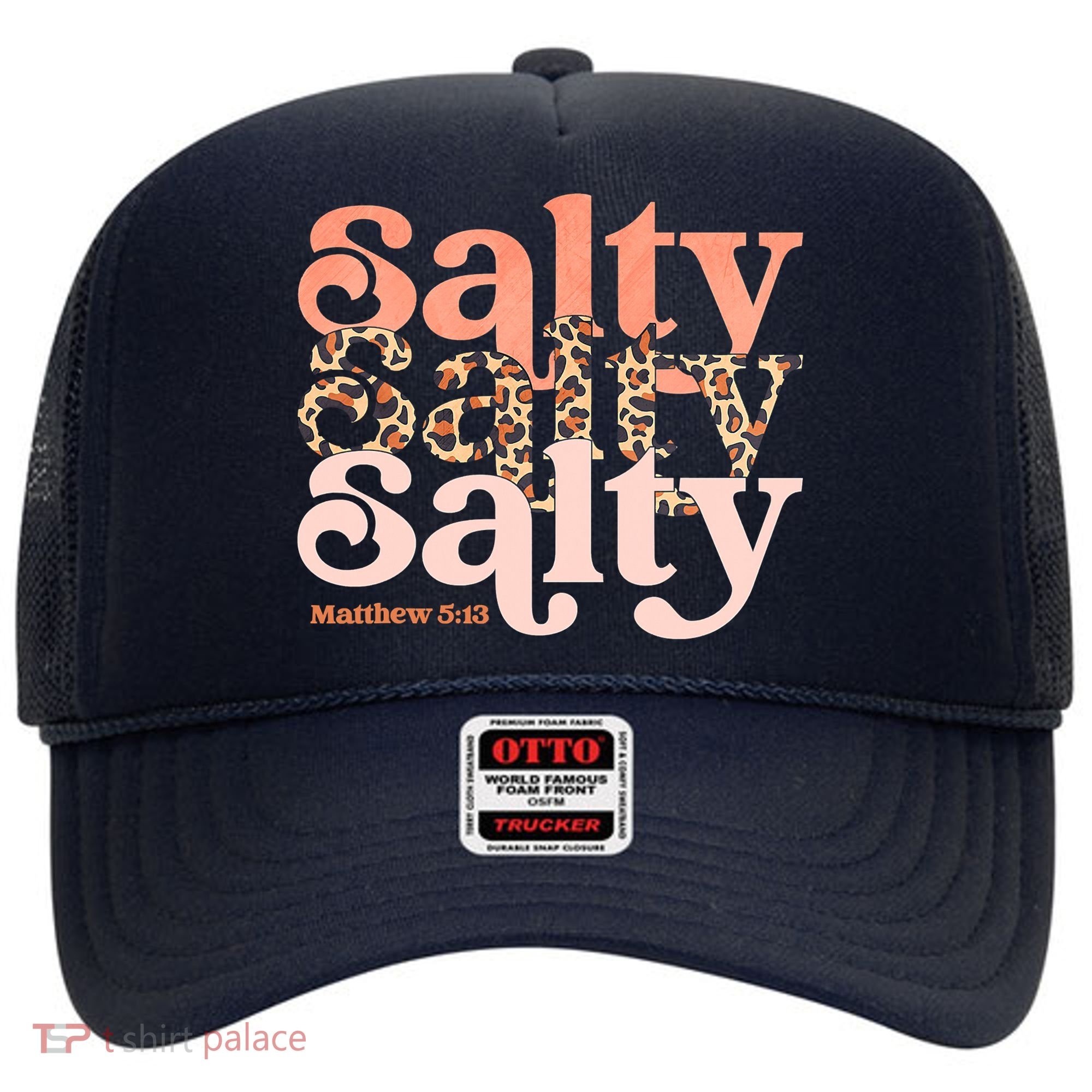 Christian Matthew 513 Stay Salty Faith Vibes Jesus Leopard Hat