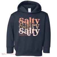 Christian Matthew 513 Stay Salty Faith Vibes Jesus Leopard Toddler Hoodie thumb 0