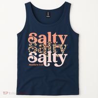 Christian Matthew 513 Stay Salty Faith Vibes Jesus Leopard Tank Top thumb 2