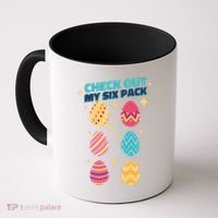 Checkout My 6 Pack Easter Eggs Funny Coffee Mug thumb 0