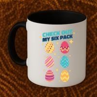 Checkout My 6 Pack Easter Eggs Funny Coffee Mug thumb 2