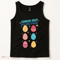 Checkout My 6 Pack Easter Eggs Funny Tank Top thumb 2