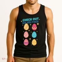 Checkout My 6 Pack Easter Eggs Funny Tank Top thumb 3