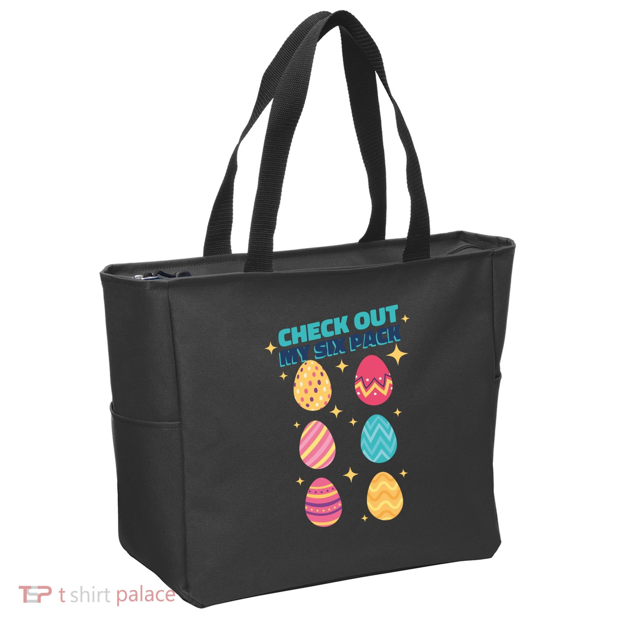 Checkout My 6 Pack Easter Eggs Funny Tote Bag