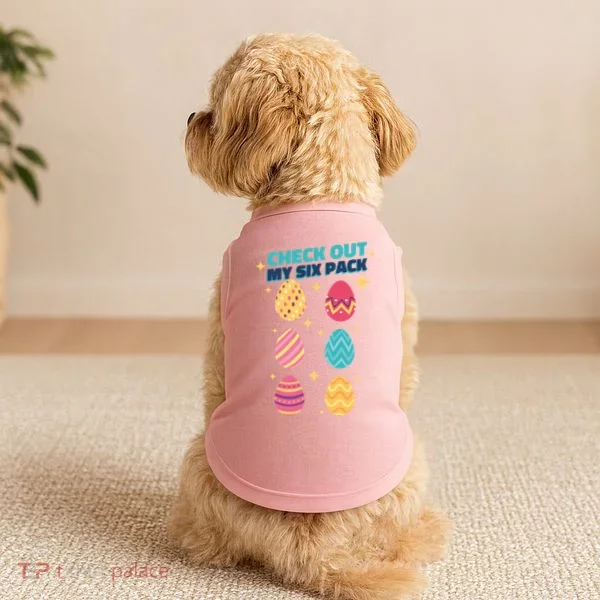 Checkout My 6 Pack Easter Eggs Funny Doggie Tank