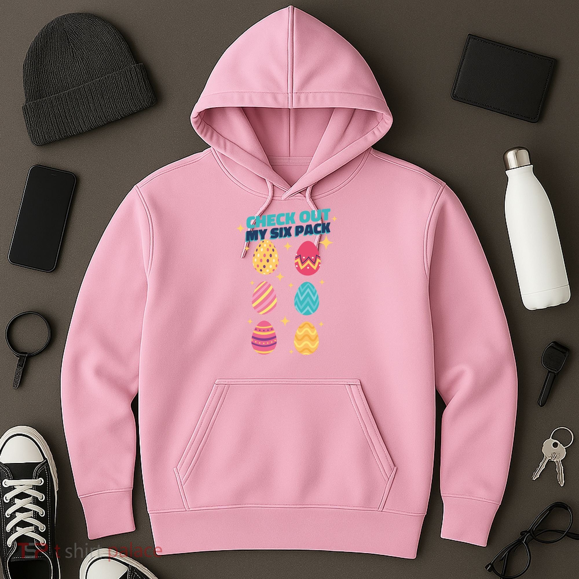 Checkout My 6 Pack Easter Eggs Funny Hoodie