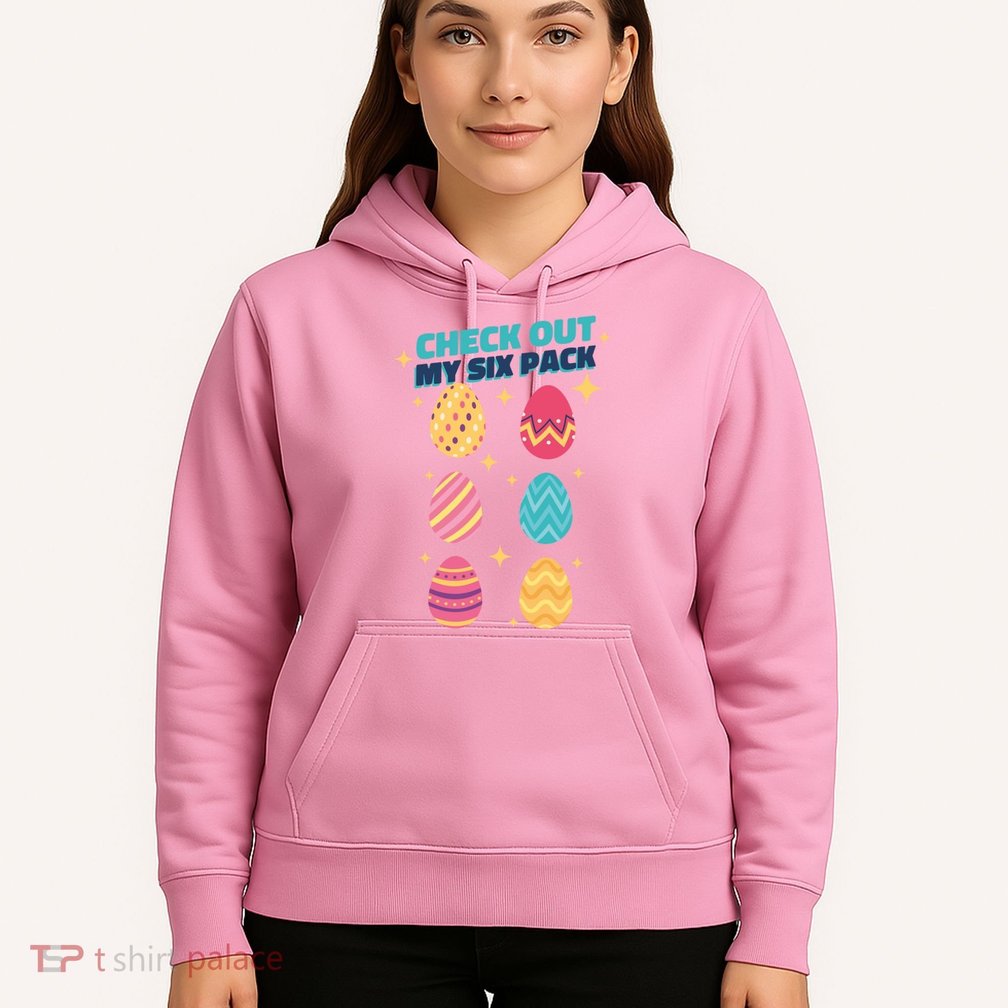 Checkout My 6 Pack Easter Eggs Funny Hoodie