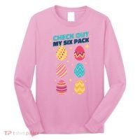 Checkout My 6 Pack Easter Eggs Funny Long Sleeve Shirt thumb 0