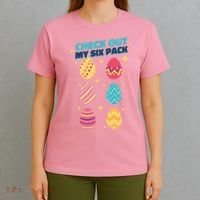 Checkout My 6 Pack Easter Eggs Funny T-Shirt thumb 4