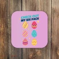 Checkout My 6 Pack Easter Eggs Funny Coaster thumb 0