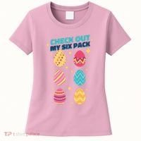 Checkout My 6 Pack Easter Eggs Funny Women's T-Shirt thumb 0