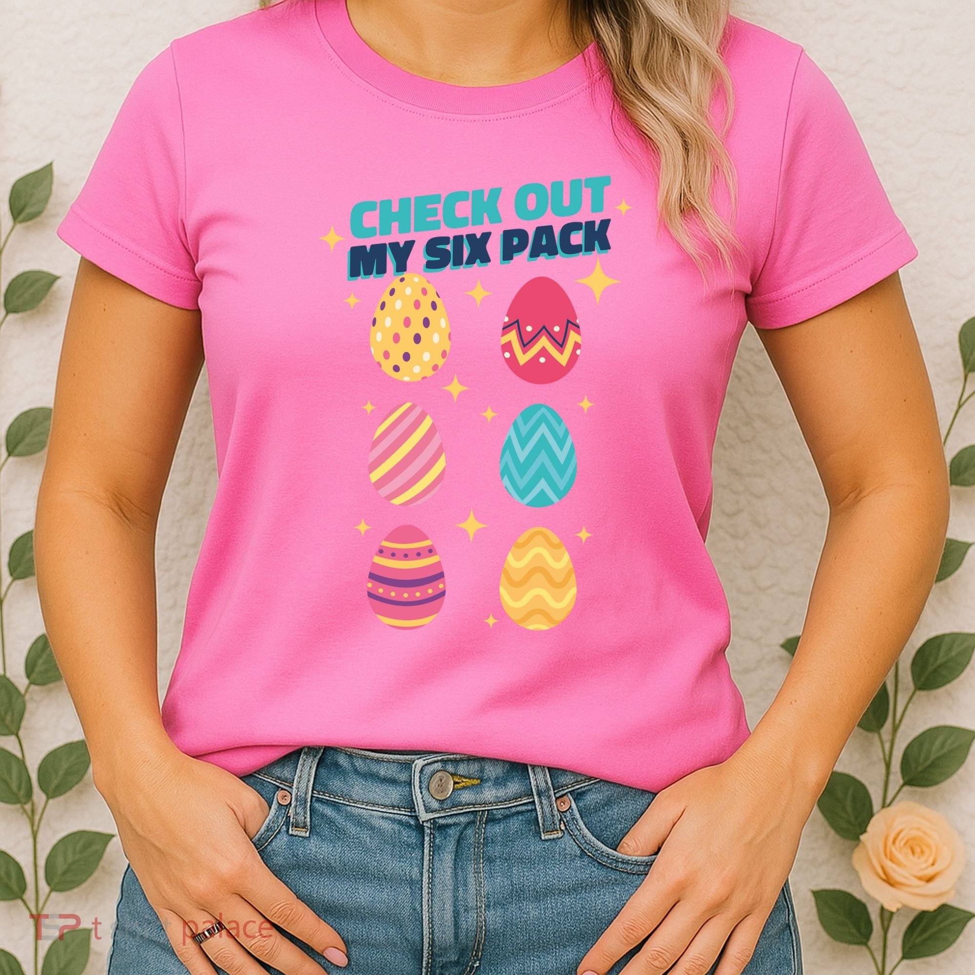 Checkout My 6 Pack Easter Eggs Funny Women's T-Shirt