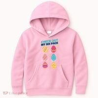 Checkout My 6 Pack Easter Eggs Funny Kids Hoodie thumb 0