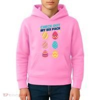 Checkout My 6 Pack Easter Eggs Funny Kids Hoodie thumb 4