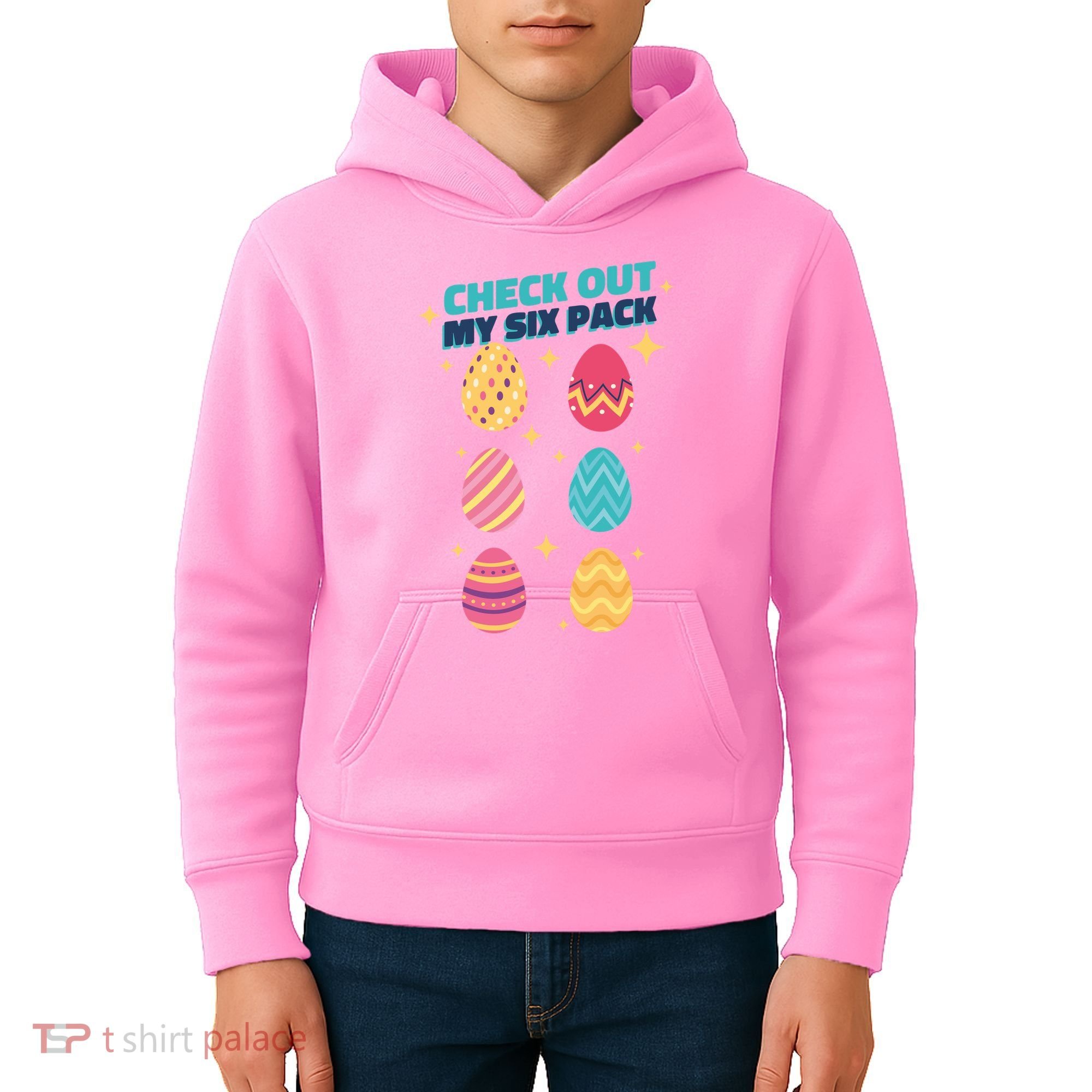 Checkout My 6 Pack Easter Eggs Funny Kids Hoodie