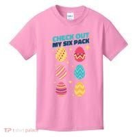 Checkout My 6 Pack Easter Eggs Funny Kids T-Shirt thumb 0