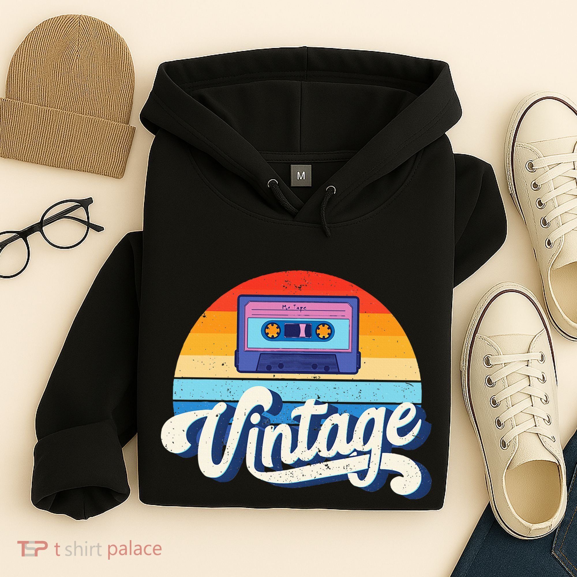 Cassette Mixtape 80s Music Retro Mixed Tape Hoodie