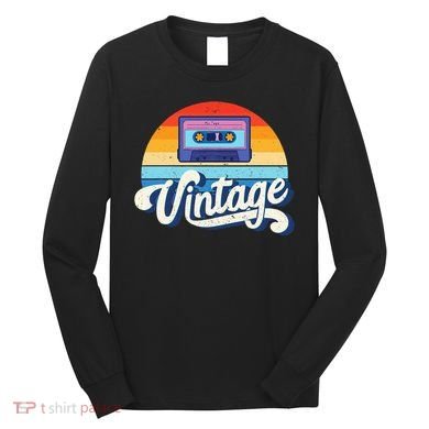 Cassette Mixtape 80s Music Retro Mixed Tape Long Sleeve Shirt