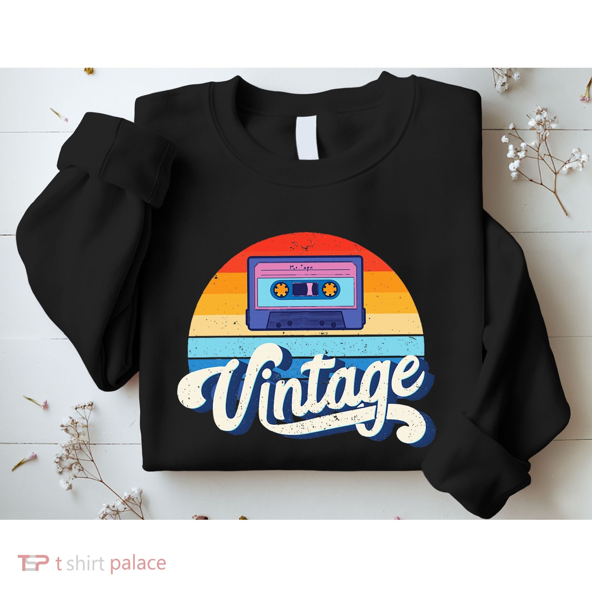 Cassette Mixtape 80s Music Retro Mixed Tape Sweatshirt