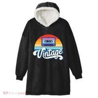 Cassette Mixtape 80s Music Retro Mixed Tape Hooded Wearable Blanket thumb 0
