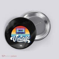 Cassette Mixtape 80s Music Retro Mixed Tape Button thumb 0