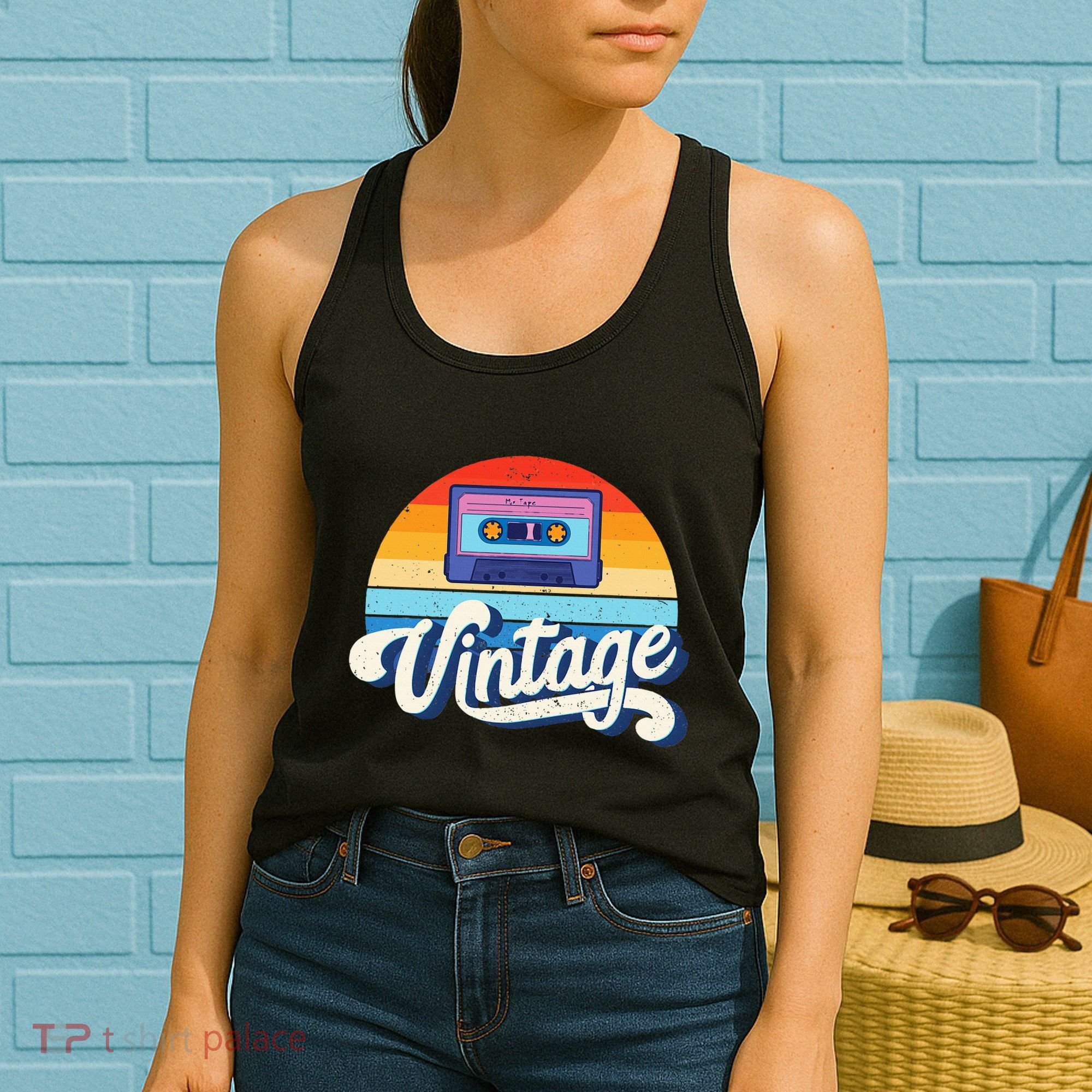 Cassette Mixtape 80s Music Retro Mixed Tape Women's Tank Top