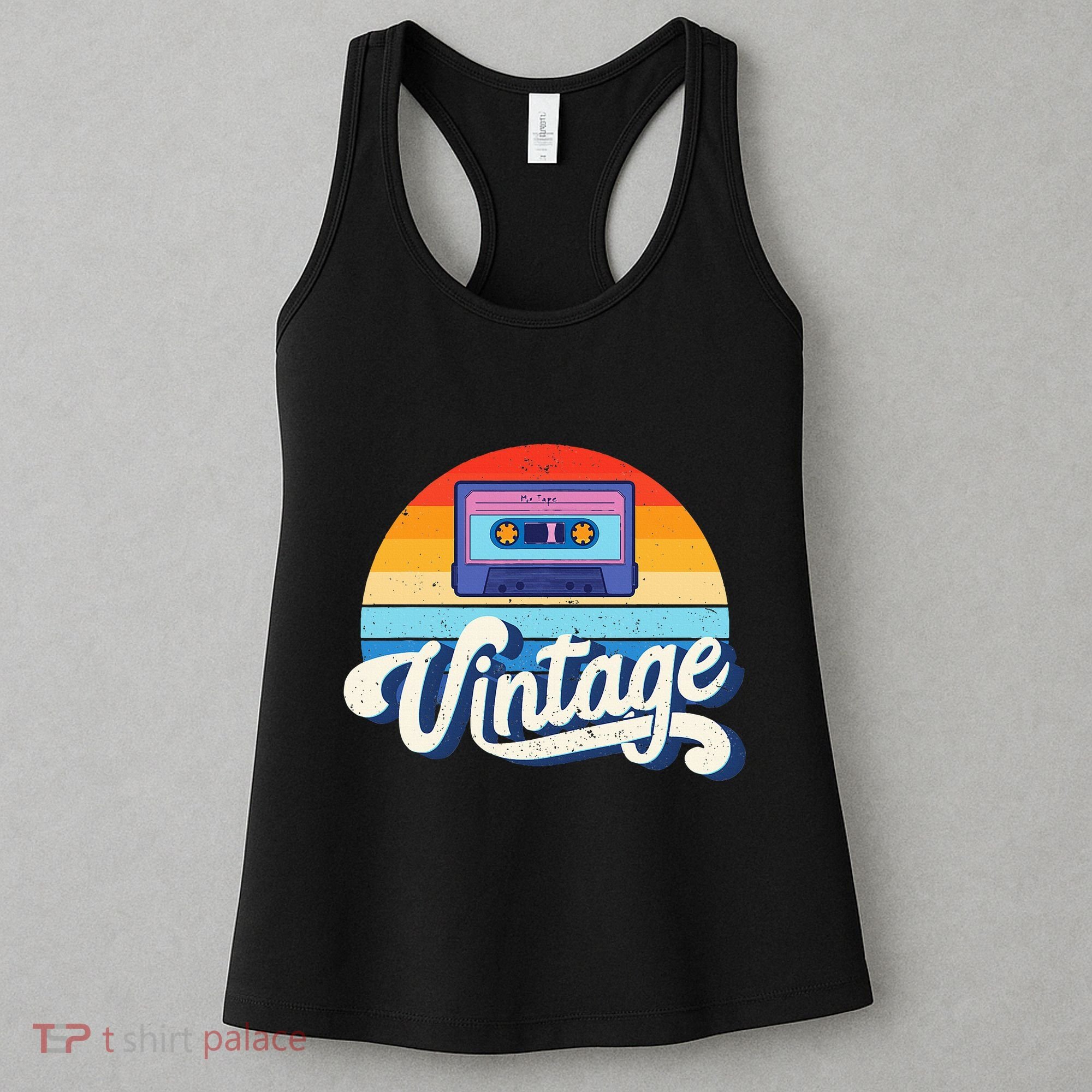 Cassette Mixtape 80s Music Retro Mixed Tape Women's Tank Top