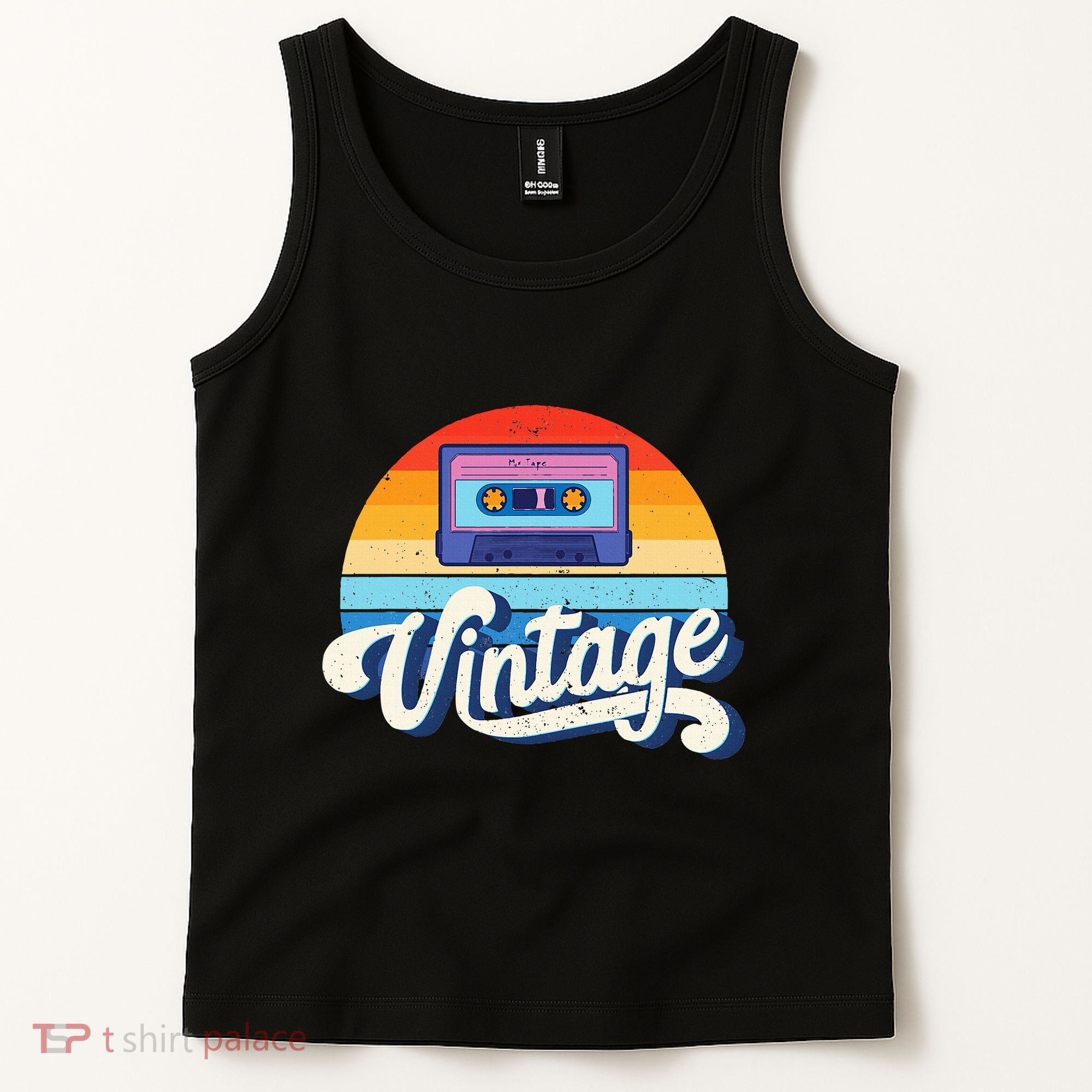 Cassette Mixtape 80s Music Retro Mixed Tape Tank Top