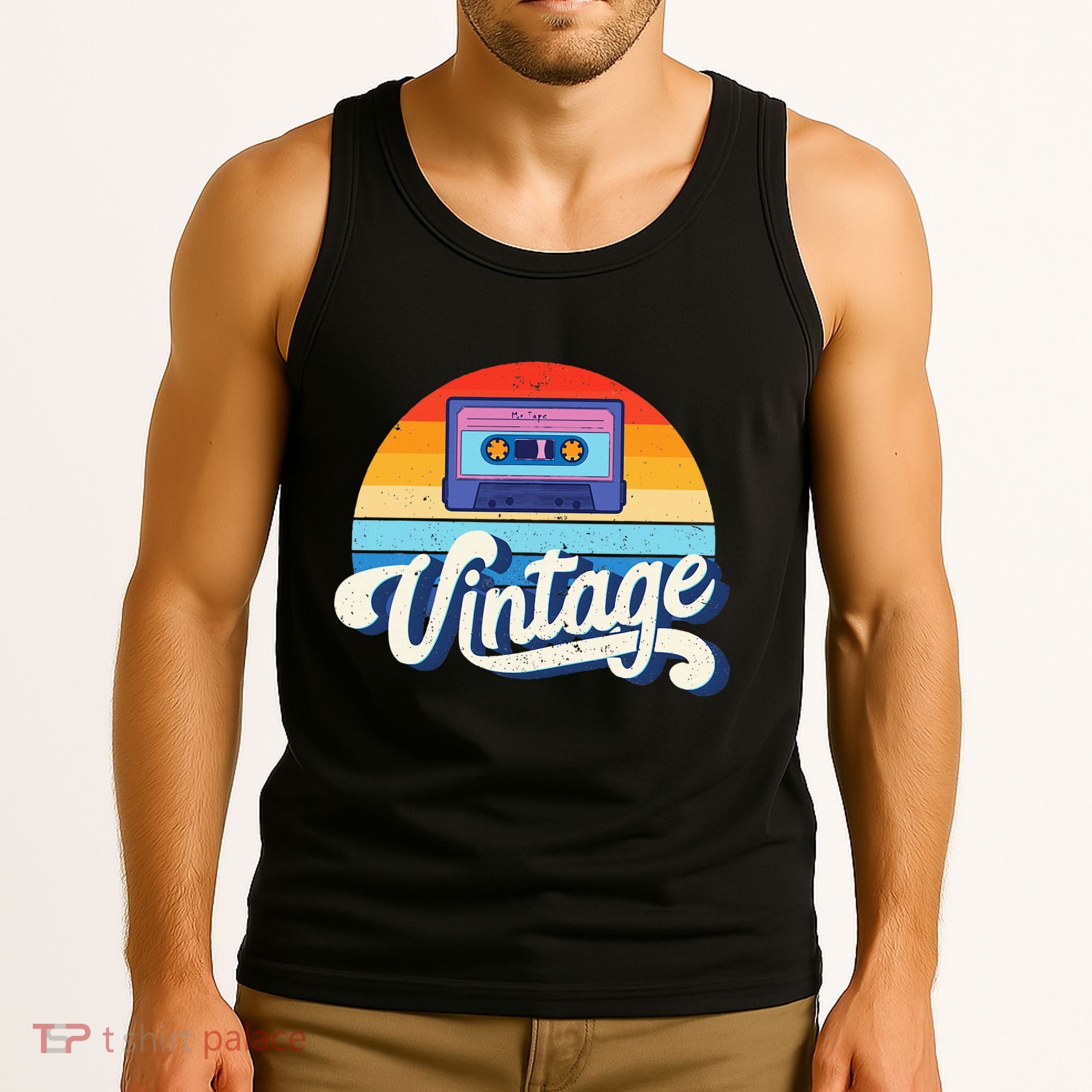 Cassette Mixtape 80s Music Retro Mixed Tape Tank Top