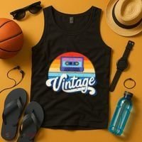 Cassette Mixtape 80s Music Retro Mixed Tape Tank Top thumb 4
