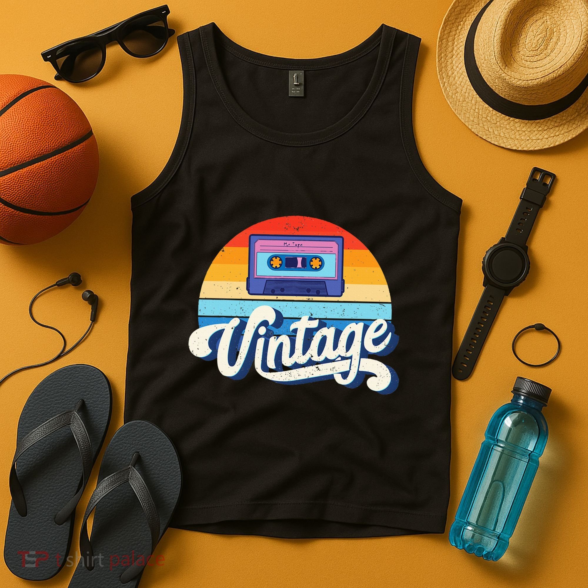 Cassette Mixtape 80s Music Retro Mixed Tape Tank Top