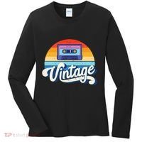 Cassette Mixtape 80s Music Retro Mixed Tape Women's Long Sleeve Shirt thumb 0