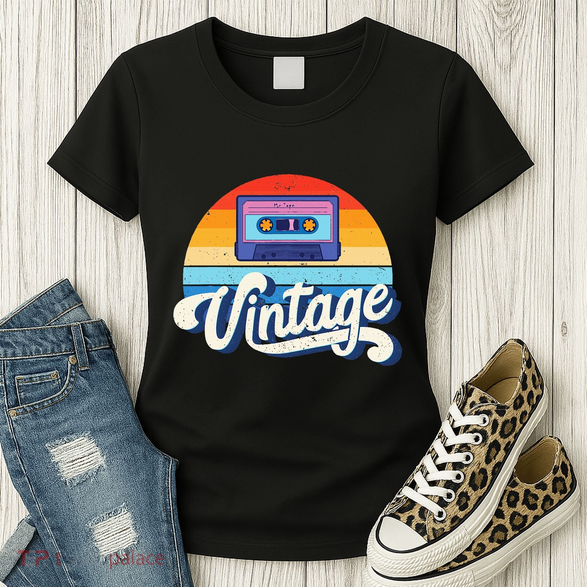 Cassette Mixtape 80s Music Retro Mixed Tape Women's T-Shirt