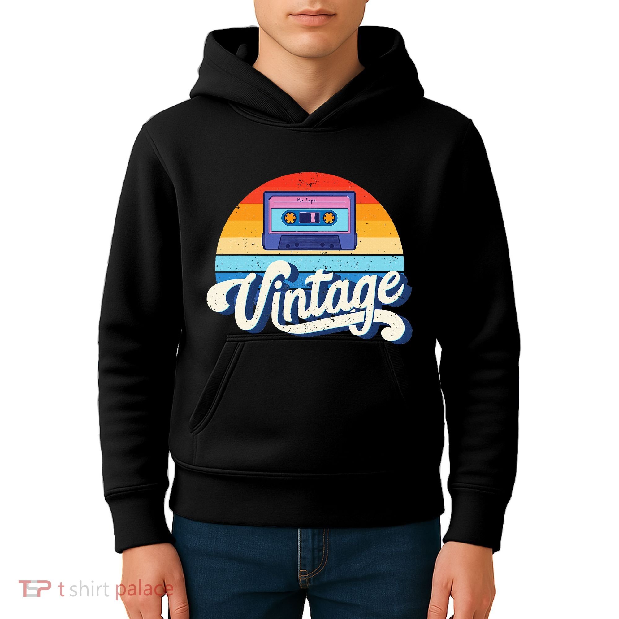 Cassette Mixtape 80s Music Retro Mixed Tape Kids Hoodie