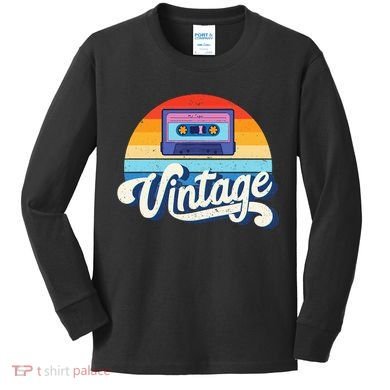 Cassette Mixtape 80s Music Retro Mixed Tape Kids Long Sleeve Shirt