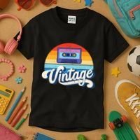 Cassette Mixtape 80s Music Retro Mixed Tape Kids T-Shirt thumb 3