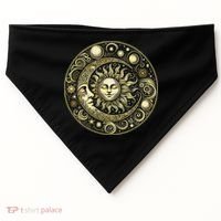 Celestial Moon And Sun USA-Made Doggie Bandana thumb 0