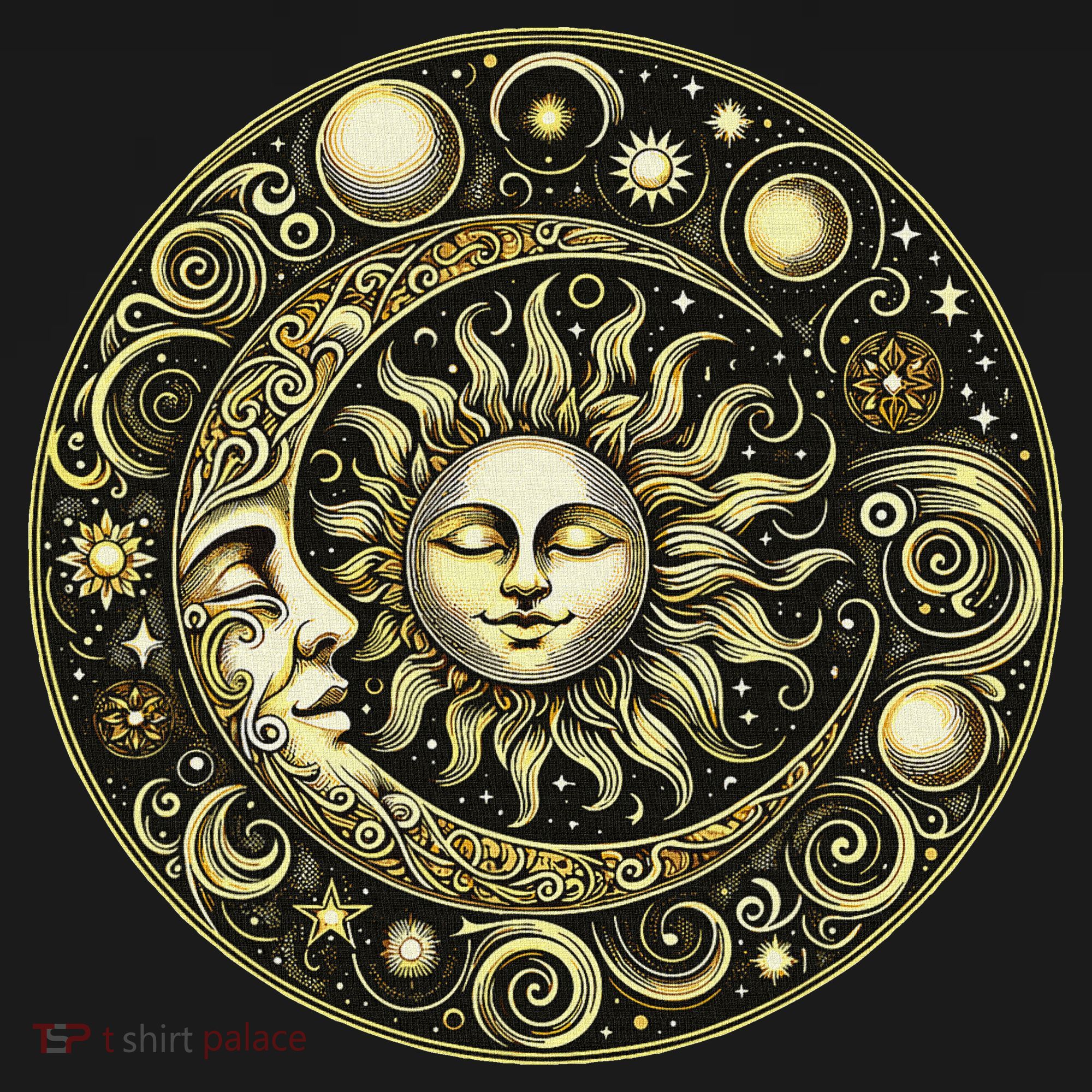 Celestial Moon And Sun Polo