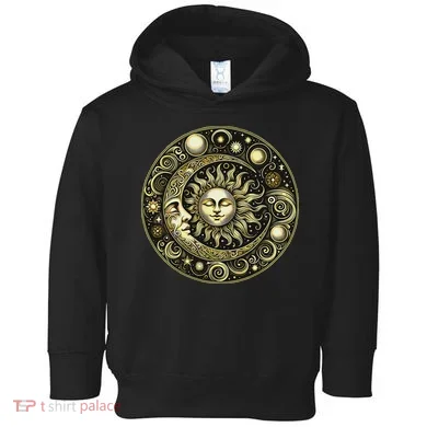 Celestial Moon And Sun Toddler Hoodie